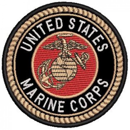 Patch Bordado United States Marine Corps 8x8 cm Cód.2320
