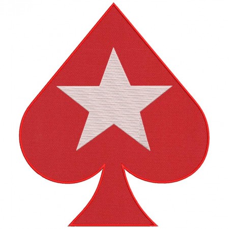Patch Bordado Poker símbolo espada 19x22 cm Cód.4179