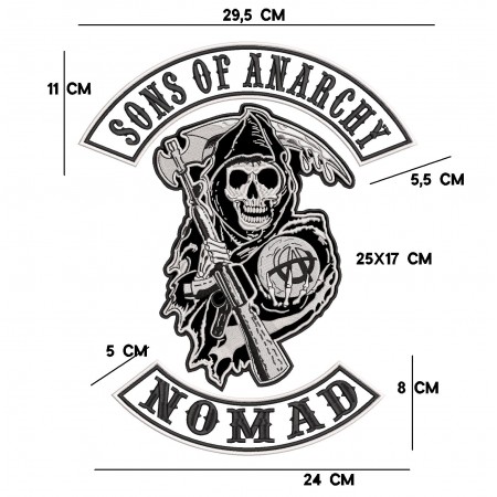 Patch Bordado Sons of Anarchy Nomade 35x29 cm Cód.1239