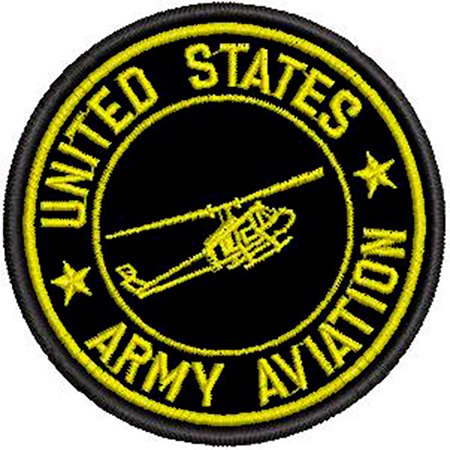 Patch Bordado Army Aviation United States 7,5x7,5 cm Cód.2233