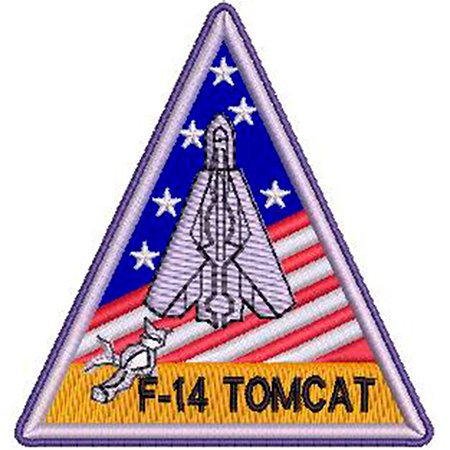 Patch Bordado Aviação F-14 Tom Cat 8x7,5 cm Cód.2266