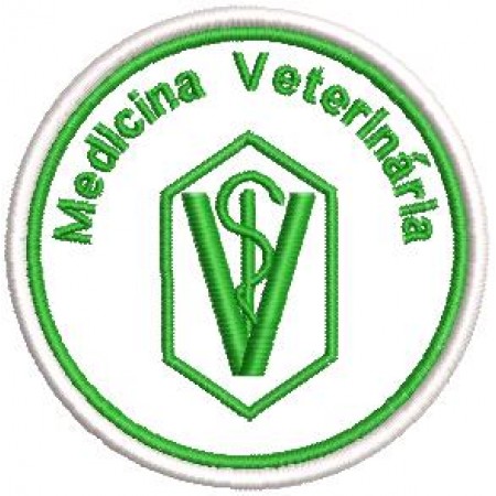 Patch Bordado Medicina veterinária 7,5x7,5 cm Cód.4583
