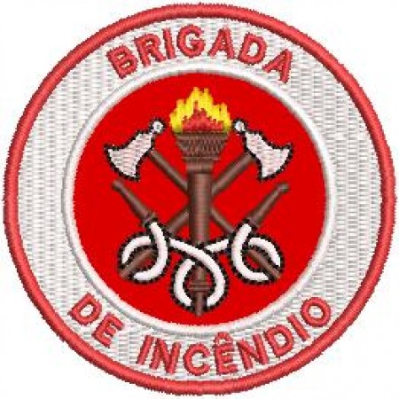 Patch Bordado Brigada de Incêndio 6,5X6,5 cm Cód.4644