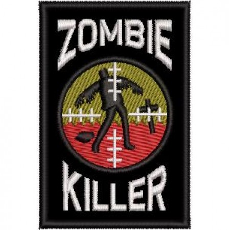 Patch Bordado Zombie Killer 8x5 cm Cód.4241