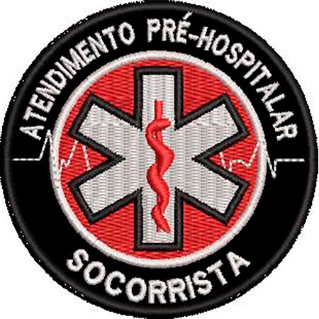 Patch Bordado Atendimento pré-hospitalar APH-SOCORRISTA 8x8 cm Cód.4708