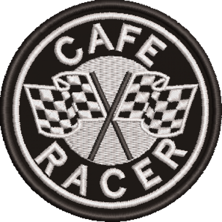 Patch Bordado Café Racer 8x8 cm Cód.1618