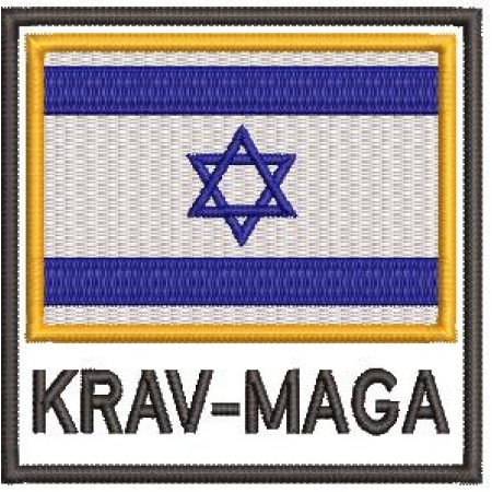 Patch Bordado bandeira Krav Maga Israel 9 cm Cód.4146