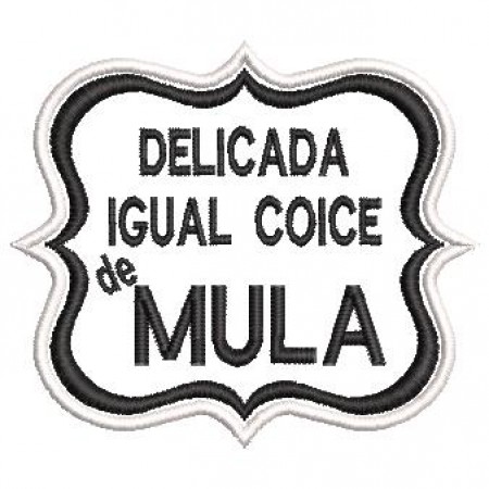 Patch Bordado Delicada Igual Coice de Mula 7x8,5 cm Cód.4945