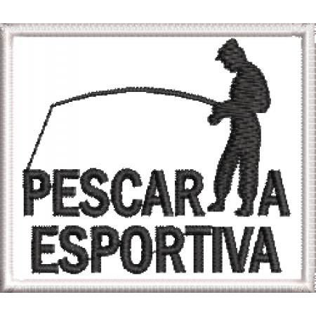 Patch Bordado Pescaria Esportiva 5,5x6,5 cm Cód.5406