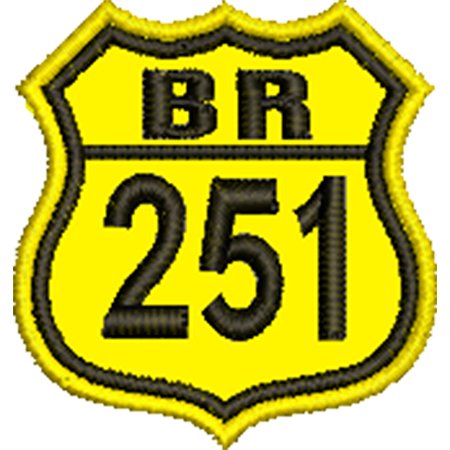 Patch Bordado BR 251 - 4,5x4 cm Cód.5487