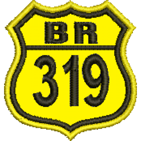 Patch Bordado BR 319 - 4,5x4 cm Cód.5477