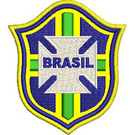 Patch Bordado Brasão do Brasil Futebol 9x8 Cód.5360