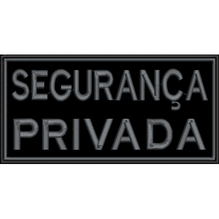 Patch Bordado Tarja Segurança Privada 10x20 cm - TJ37