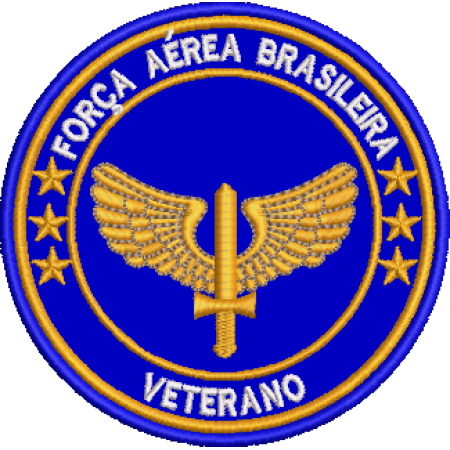 Patch Bordado Veterano Força Aérea Brasileira 10x10 cm Cód.5595
