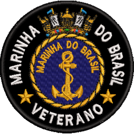Patch Bordado Marinha do Brasil Veterano 9x9 cm Cód.5810