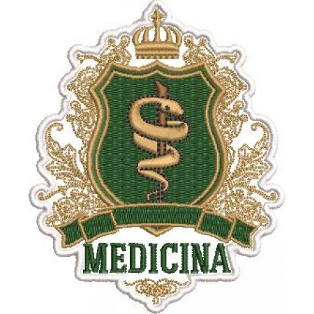 Patch Bordado Medicina 10x8,5 cm Cód.5904