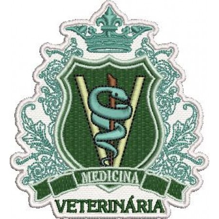 Patch Bordado Medicina Vetarinária 10x9 cm Cód.5963