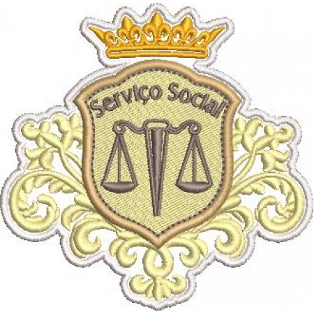 Patch Bordado Serviço Social 10x10 cm Cód.5956