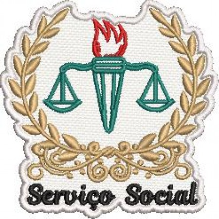 Patch Bordado Serviço Social 8x8 cm Cód.5912