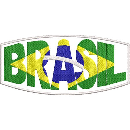 Patch Bordado Brasil 8x18 cm Cód.6091