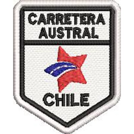 Patch Bordado Carretera Austral Chile 6x5 cm Cód.6142