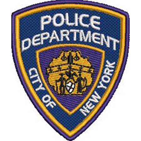Patch Bordado Departamento de Policia NY 8x6,5 cm Cód.6180