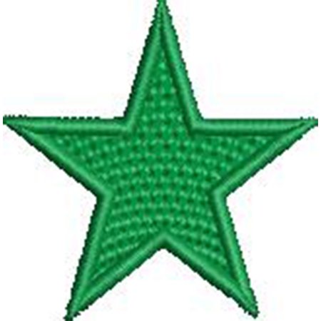Patch Bordado Estrela Verde 5x5 cm Cód.6081
